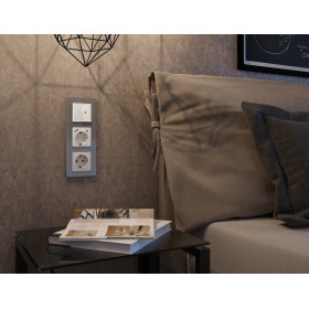 AF330655 Рамка ALFA Platos (Антрацит серый Стекло органическое) 5-ая