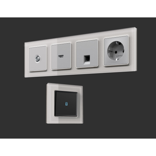 AF330405 Рамка ALFA Platos (Серебро Стекло органическое) 5-ая