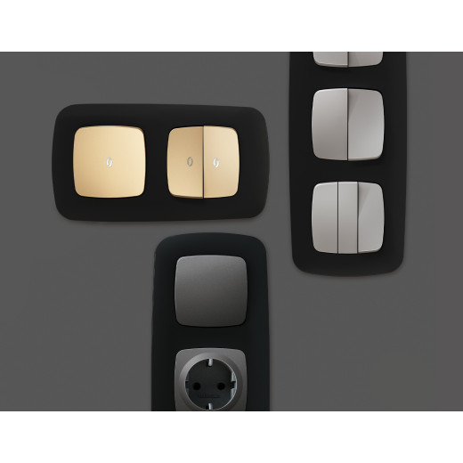 OF140701 Рамка OMEGA Ecta (Черный матовый) 1-ая