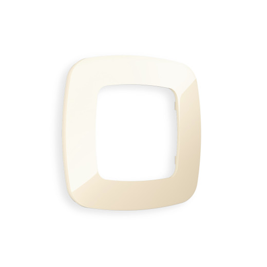 OF140301 Рамка OMEGA Ecta (Бежевый глянец) 1-ая