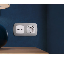 OF140502 Рамка OMEGA Ecta (Сталь матовый) 2-ая