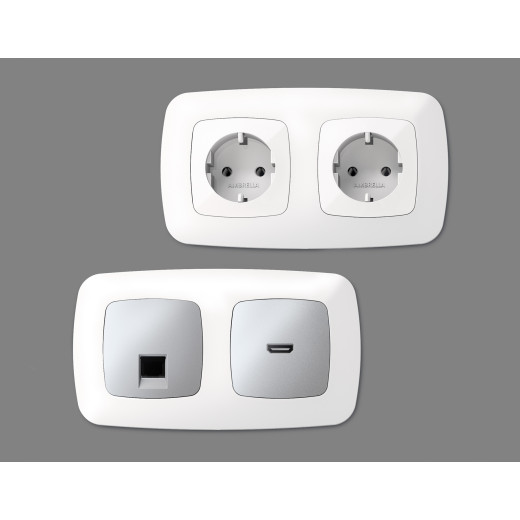 OF140122 Рамка OMEGA Ecta (Белый матовый) 2-ая