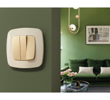 OF140303 Рамка OMEGA Ecta (Бежевый глянец) 3-ая