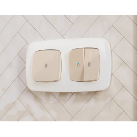 OF140103 Рамка OMEGA Ecta (Белый глянец) 3-ая