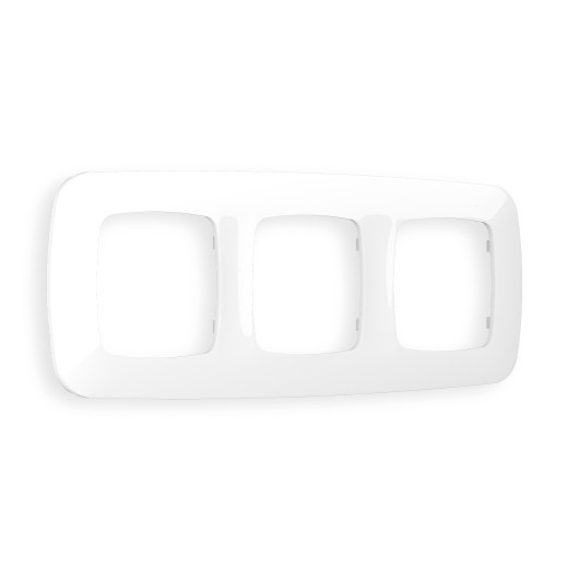 OF140103 Рамка OMEGA Ecta (Белый глянец) 3-ая