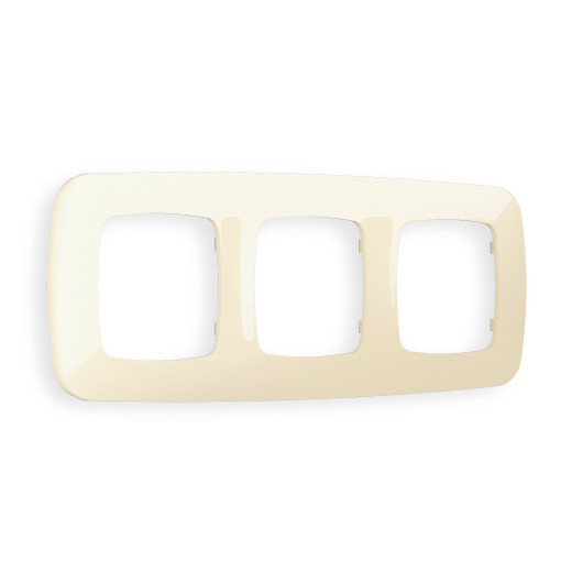 OF140303 Рамка OMEGA Ecta (Бежевый глянец) 3-ая