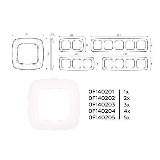 OF140204 Рамка OMEGA Ecta (Жемчуг) 4-ая