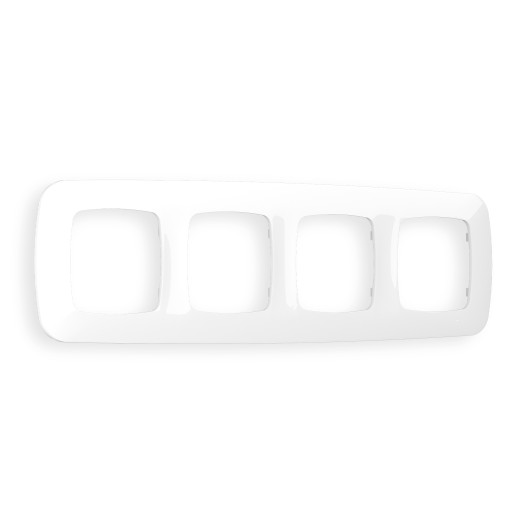 OF140104 Рамка OMEGA Ecta (Белый глянец) 4-ая