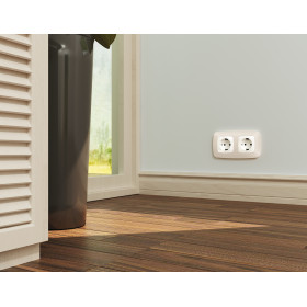 OF140334 Рамка OMEGA Ecta (Бежевый матовый) 4-ая