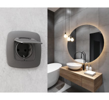 OF140654 Рамка OMEGA Ecta (Антрацит серый) 4-ая