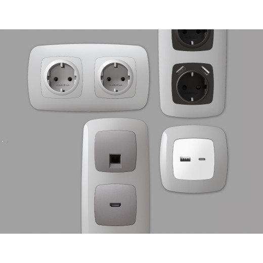 OF140405 Рамка OMEGA Ecta (Серебро глянец) 5-ая