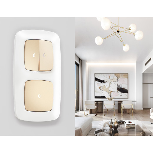 OF140125 Рамка OMEGA Ecta (Белый матовый) 5-ая