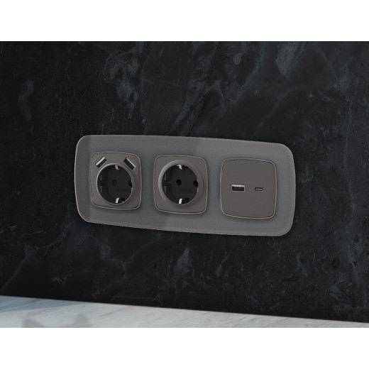 OF320651 Рамка OMEGA Radian (Антрацит серый Стекло органическое) 1-ая