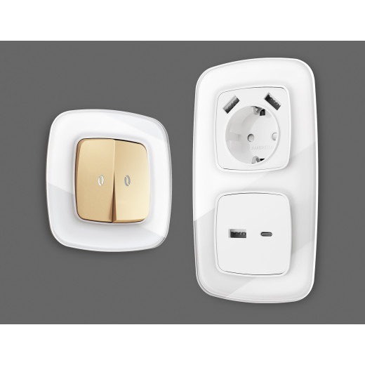 OF320102 Рамка OMEGA Radian (Белый Стекло органическое) 2-ая