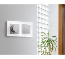 AF380101 Рамка ALFA Platos (Белый Стекло закаленное натуральное) 1-ая