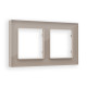 AF380602 Рамка ALFA Platos (Серо-бежевый Стекло закаленное натуральное) 2-ая