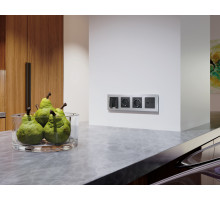 AF550101 Рамка ALFA Platos (Серебро Металл шлифованный) 1-ая