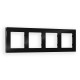 AF550504 Рамка ALFA Platos (Черный Металл шлифованный) 4-ая