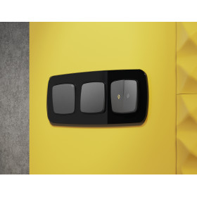 OF350802 Рамка OMEGA Radian (Черный Стекло закаленное натуральное) 2-ая