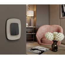 OF350602 Рамка OMEGA Radian (Серо-бежевый Стекло закаленное натуральное) 2-ая