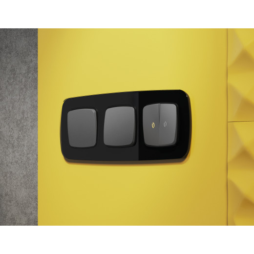 OF350803 Рамка OMEGA Radian (Черный Стекло закаленное натуральное) 3-ая