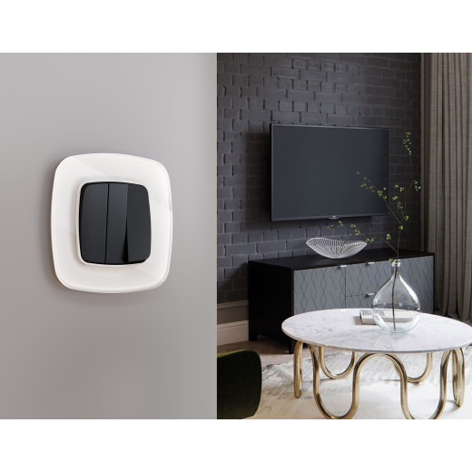 OF350103 Рамка OMEGA Radian (Белый Стекло закаленное натуральное) 3-ая