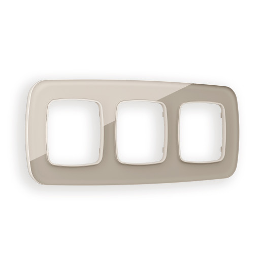 OF350603 Рамка OMEGA Radian (Серо-бежевый Стекло закаленное натуральное) 3-ая