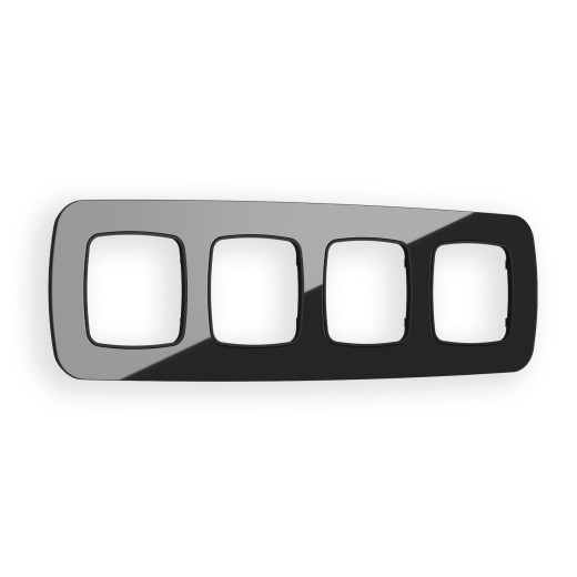 OF350804 Рамка OMEGA Radian (Черный Стекло закаленное натуральное) 4-ая