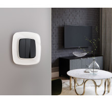 OF350104 Рамка OMEGA Radian (Белый Стекло закаленное натуральное) 4-ая