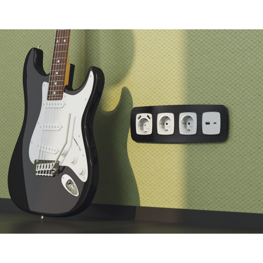 OF580502 Рамка OMEGA Radian (Черный Металл шлифованный) 2-ая