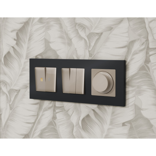 AF250801 Рамка ALFA Qubi (Графит Мягкое касание) 1-ая