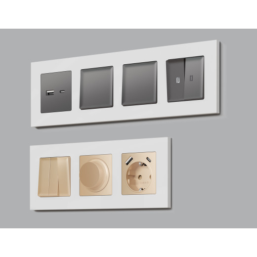 AF250101 Рамка ALFA Qubi (Белый глянец) 1-ая