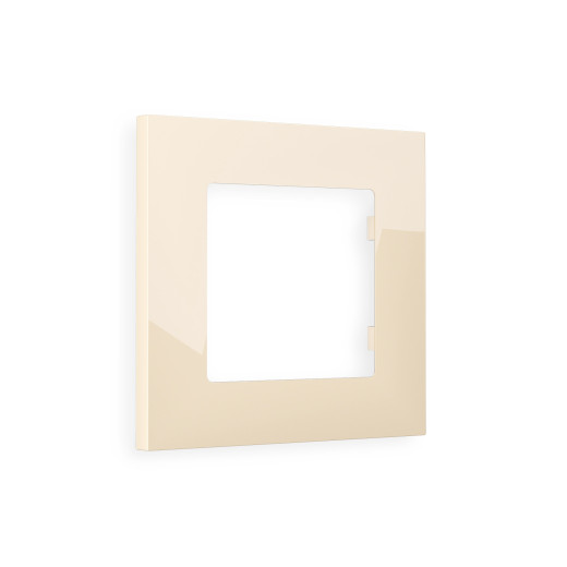 AF250301 Рамка ALFA Qubi (Бежевый глянец) 1-ая