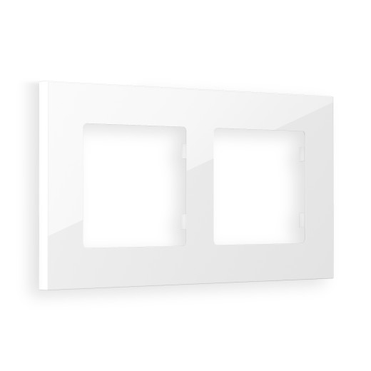 AF250102 Рамка ALFA Qubi (Белый глянец) 2-ая