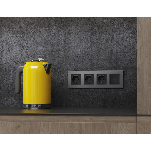 AF250652 Рамка ALFA Qubi (Антрацит серый) 2-ая