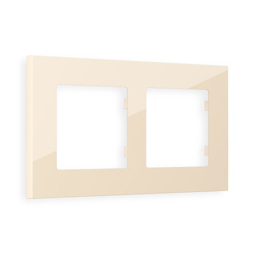 AF250302 Рамка ALFA Qubi (Бежевый глянец) 2-ая