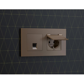 AF250632 Рамка ALFA Qubi (Темная бронза матовый) 2-ая