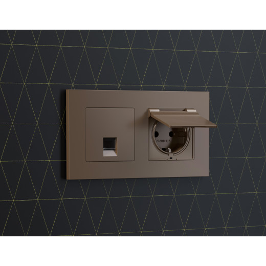 AF250632 Рамка ALFA Qubi (Темная бронза матовый) 2-ая