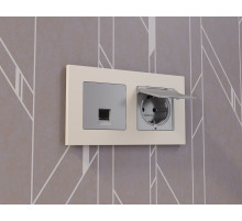 AF250332 Рамка ALFA Qubi (Бежевый матовый) 2-ая