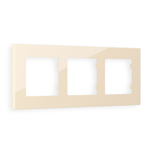 AF250303 Рамка ALFA Qubi (Бежевый глянец) 3-ая