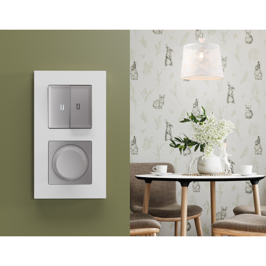 AF250123 Рамка ALFA Qubi (Белый матовый) 3-ая