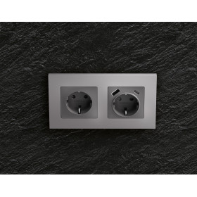 AF250503 Рамка ALFA Qubi (Сталь матовый) 3-ая