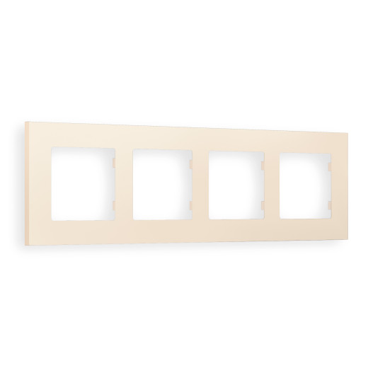 AF250334 Рамка ALFA Qubi (Бежевый матовый) 4-ая