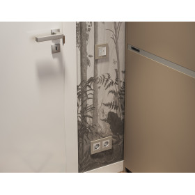 AF250364 Рамка ALFA Qubi (Серо-бежевый матовый) 4-ая