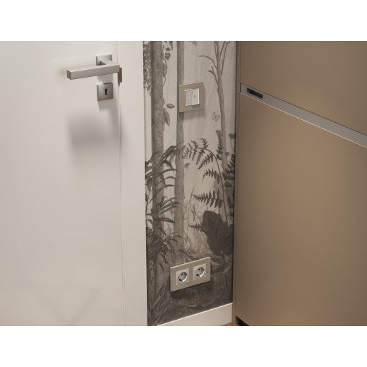 AF250364 Рамка ALFA Qubi (Серо-бежевый матовый) 4-ая