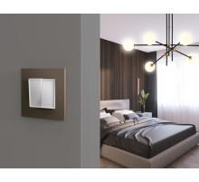 AF250634 Рамка ALFA Qubi (Темная бронза матовый) 4-ая