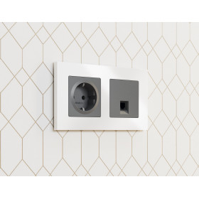 AF250104 Рамка ALFA Qubi (Белый глянец) 4-ая