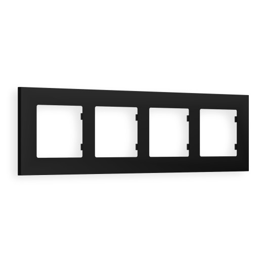 AF250704 Рамка ALFA Qubi (Черный матовый) 4-ая