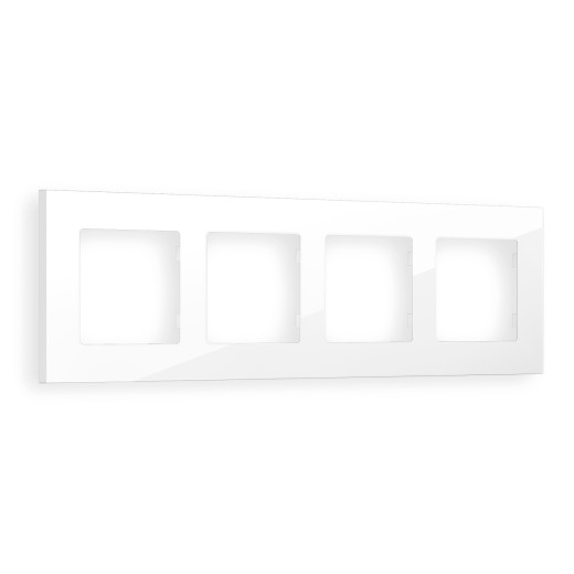 AF250104 Рамка ALFA Qubi (Белый глянец) 4-ая