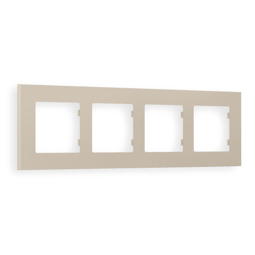 AF250364 Рамка ALFA Qubi (Серо-бежевый матовый) 4-ая
